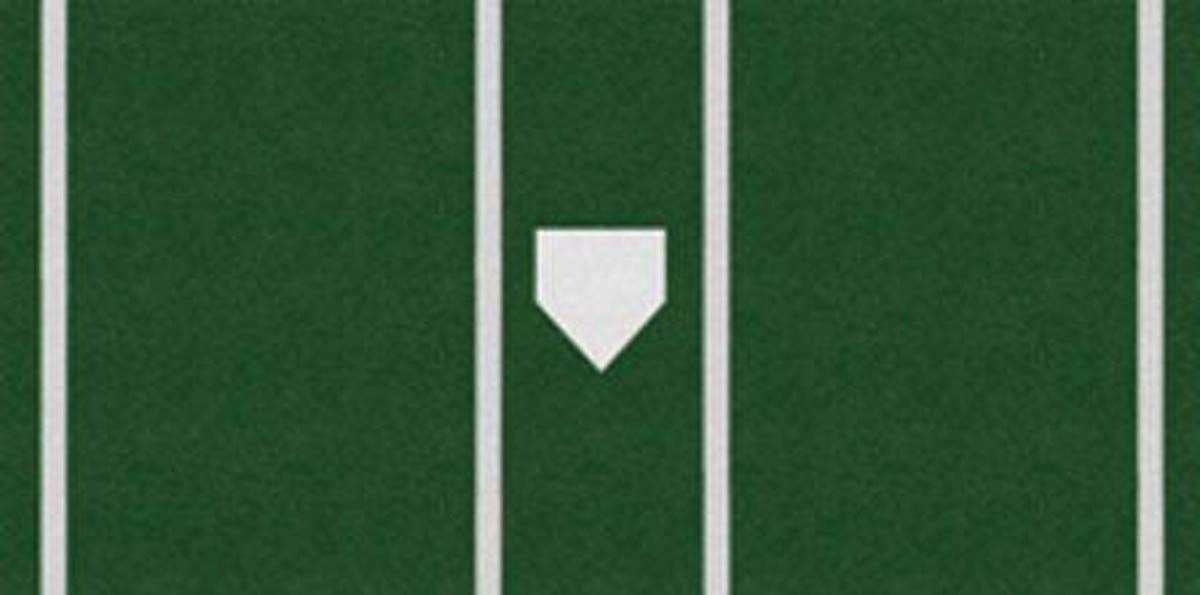 Trigon Sports Pro Baseball Turf Home Plate Mat, 6' X 12', Green