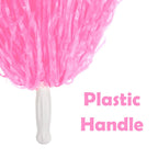 Hooshing 12Pcs Pink Pom Poms Cheerleading Plastic Cheer Pompoms With Handles For Team Spirit Sports Party Dance