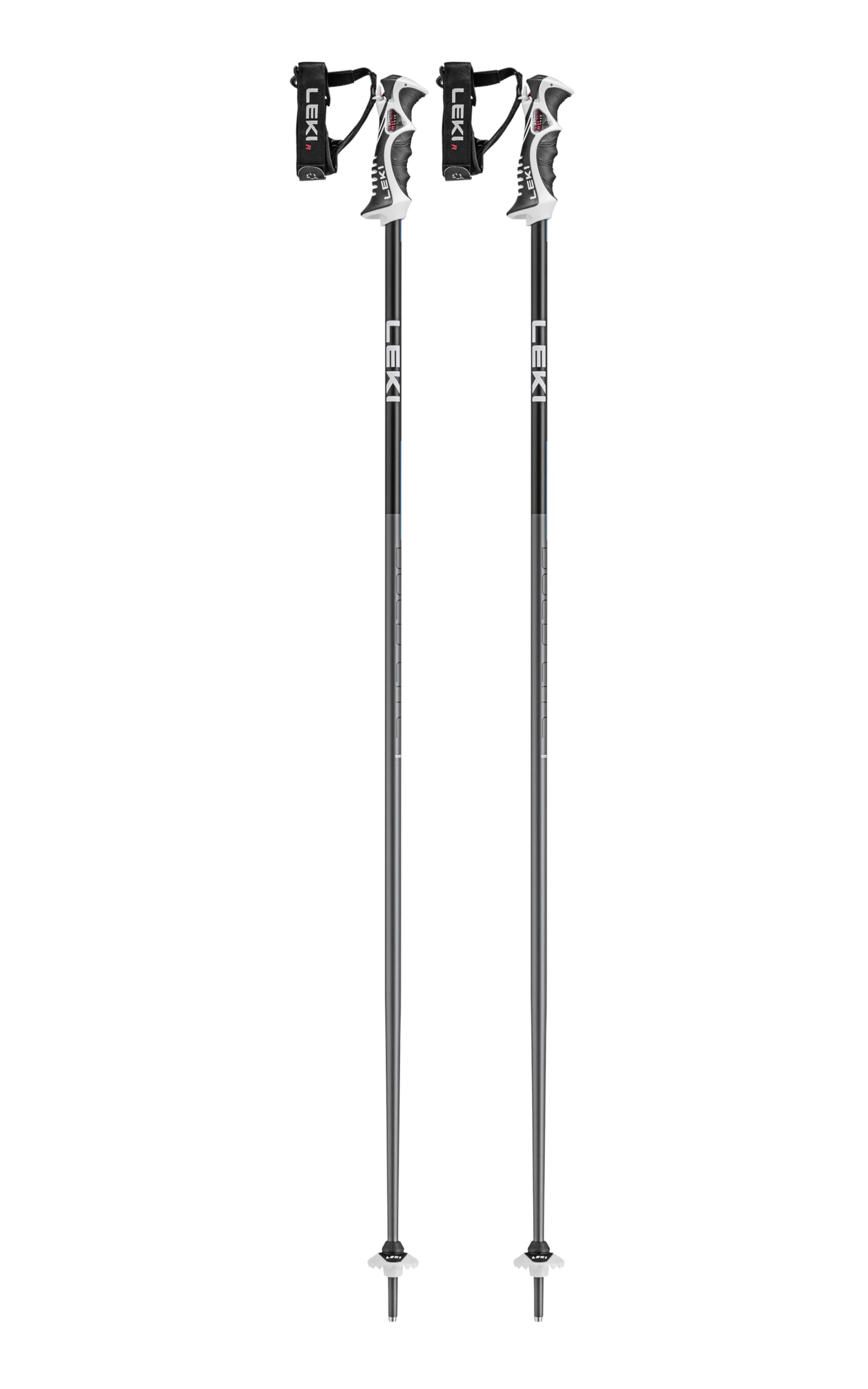 LEKI Bold Lite S Lightweight Aluminum Ski Poles for Alpine Skiing - Anthracite-Blue - 110