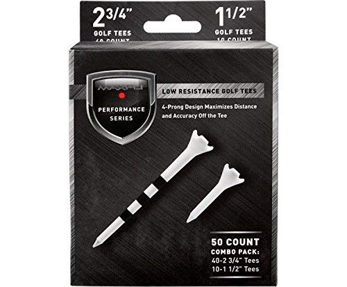 Maxfli Performance Series Low Resistance 275  15 White Golf Tees - 50 Pack