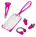 Aqua Sphere Silicone Ear Plug And Nose Clip With Case, Pink/Gray