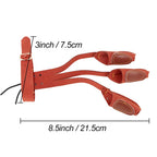 Toparchery Archery 2 Straps Arm Guard & 3 Finger Protective Gloves For Recurve Compound Long Bow Hunting Shooting Brown