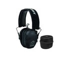 Walkers Razor Slim Electronic Lightweight Shooting Hunting Range Hearing Protection Muffs (Black) Bundle with Protection Case (2