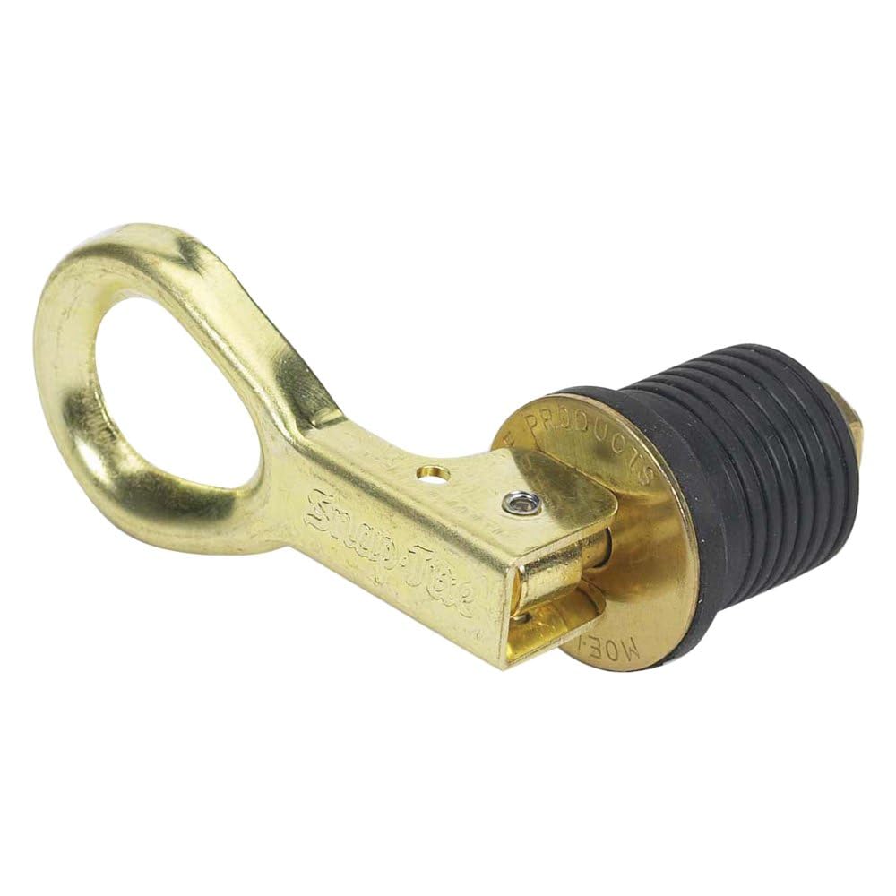 Moeller Marine Products Snap-Tite Boat Bailer Plug (1-Inch, Brass)