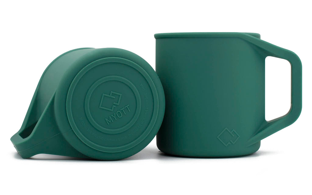 Myott Silicone Coffee Cup - Food Grade Silicone Camping Mug With Handle - Portable, Collapsible Coffee Mug - Bpa Free, Dishwashe