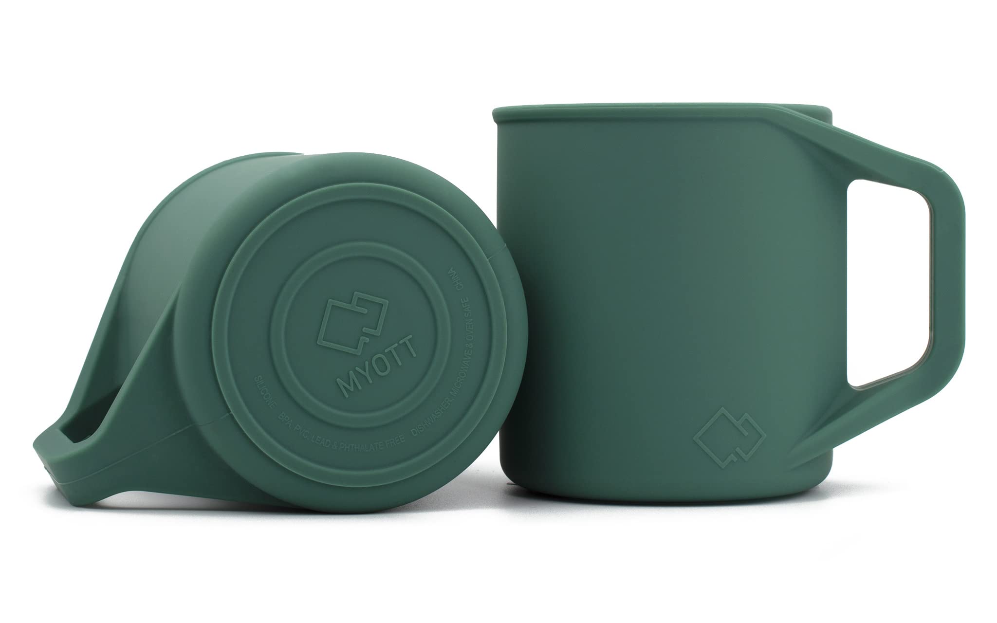 Myott Silicone Coffee Cup - Food Grade Silicone Camping Mug With Handle - Portable, Collapsible Coffee Mug - Bpa Free, Dishwashe
