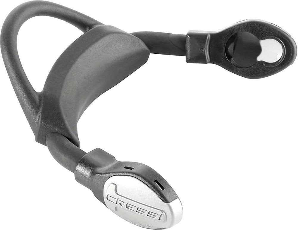 Cressi Ebs Elastic Bungee System Fin Strap 2 For Reaction/Frog Plus Fins, Regular Fit (Small/Medium-Medium/Large),Black