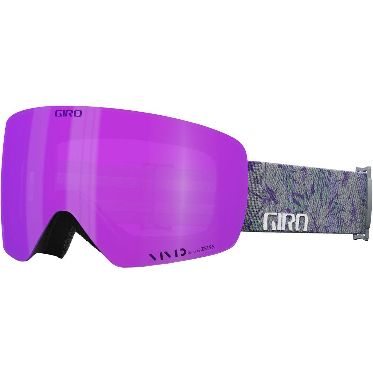 Giro Contour RS Ski Goggles - Snowboard Goggles for Men & Women - Grey Botanical Strap with VIVID Pink/VIVID Infrared Lenses
