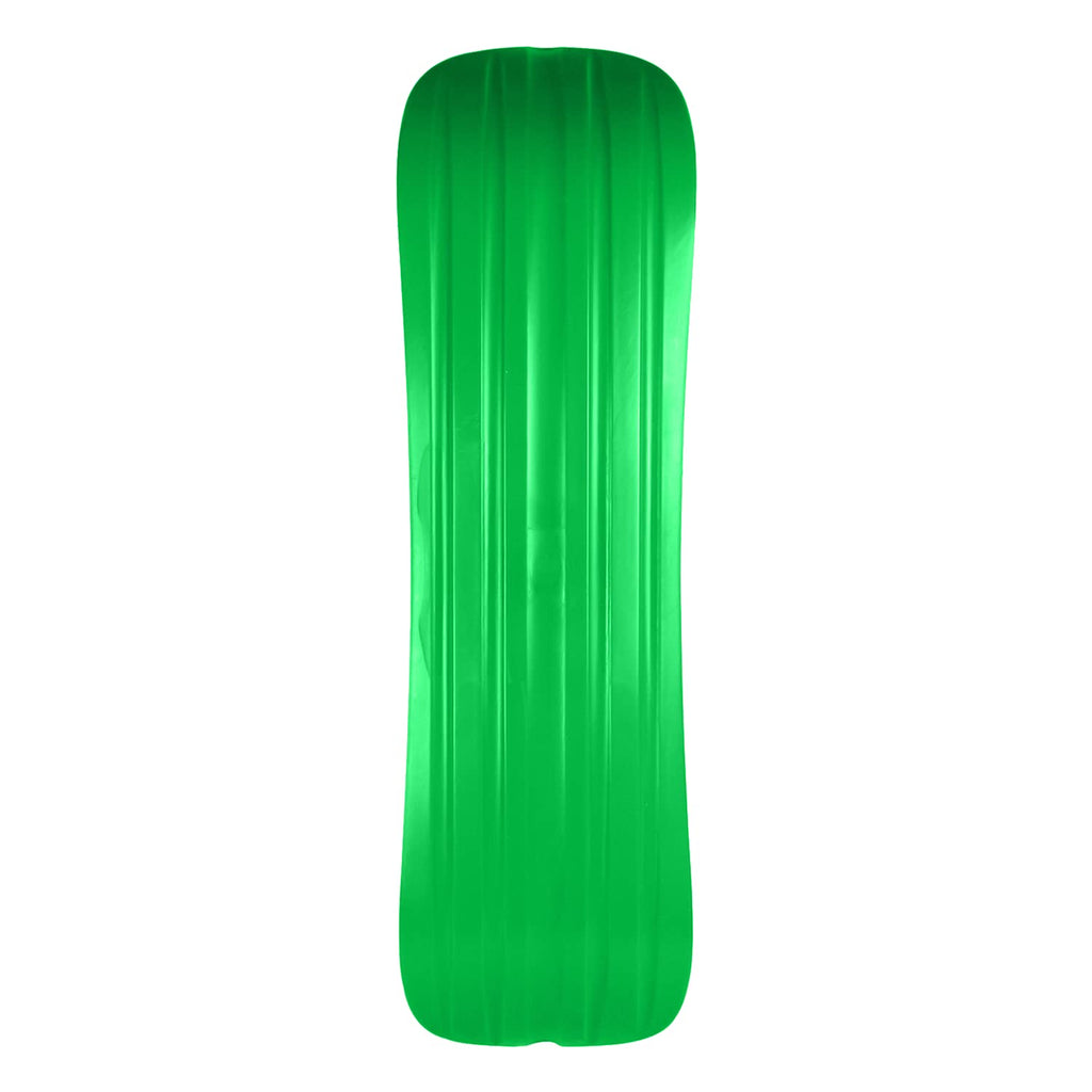 Krown Snowskate Plastic Polymer Skateboard Style Dual Kick Snowboard With Foam Grip - 35'' , Green Mountainscape, 9'' X 35''