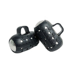 Handheld Weights Cardio Max 3.0 Lbs (2 Eggs, 1.5 B Each) Stainless Steel Set (Black) + Free E-Book Workout Guide. Palm-Centered