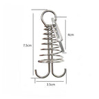 Alnicov 10Pcs Round Deck Anchor Pegs,Tent Awning Anchor With D-Shaped Carabiners For Camping Outdoor Timber Deck Plank Parts (Ra