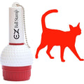 Ezballstamp Golf Ball Stamp Marker (Red Walking Cat)