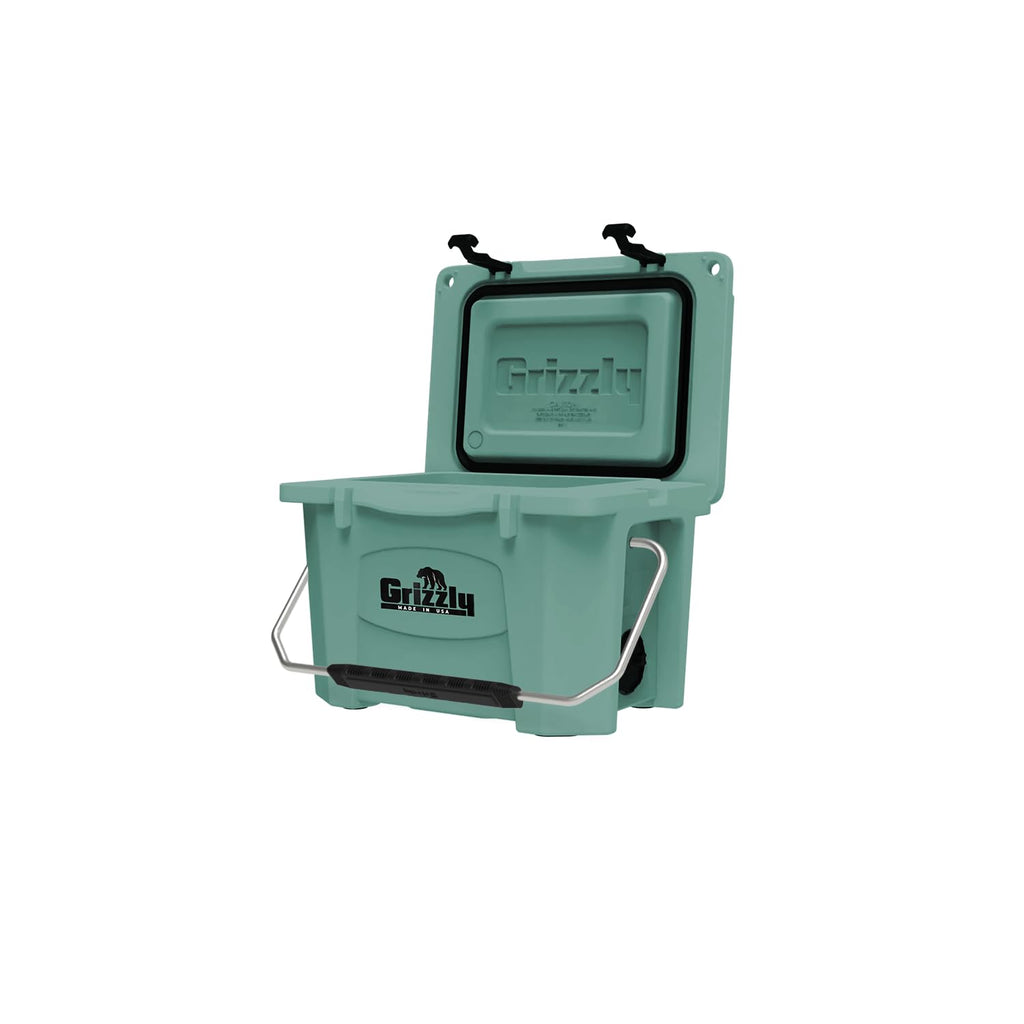 Grizzly 20 Cooler  20 Qt Ice Chest Durable Rotomolded Insulated  Made In Usa  Warranty For Life  For Beach Boat Camping Fishing