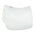 HORZE Prinze Soft Quilted Padded Lightweight Dressage Saddle Pad for Horses - White/White - Horse