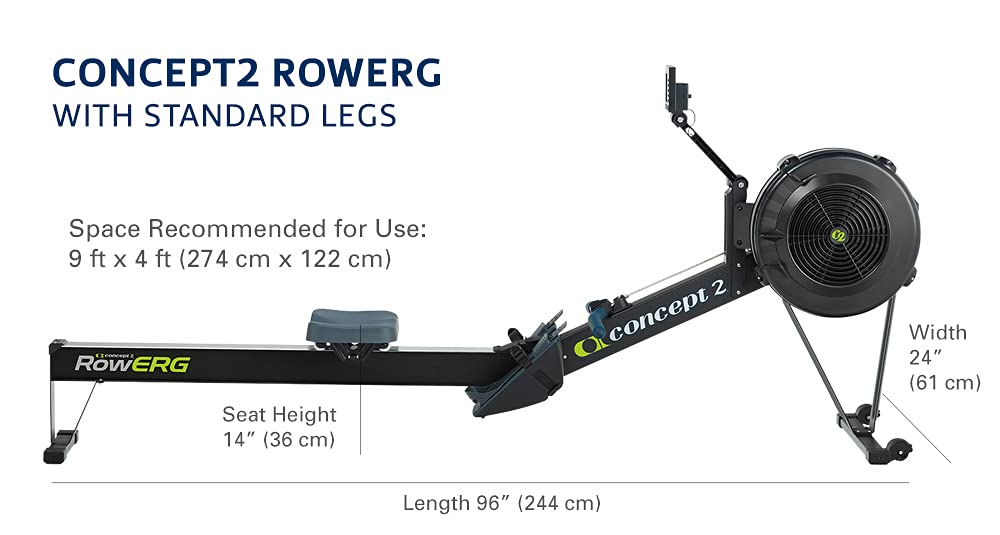 Concept2 Rowerg Indoor Rowing Machine - Pm5 Monitor, Device Holder, Adjustable Air Resistance, Easy Storage