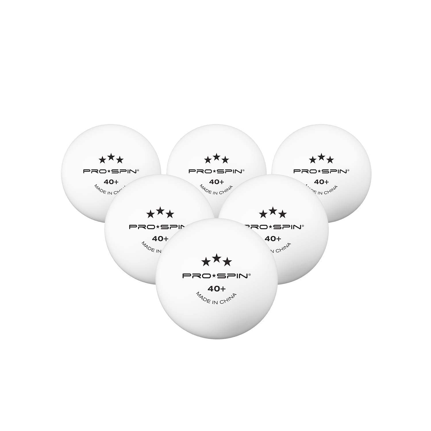 Pro Spin Ping Pong Balls - White 3-Star 40+ Table Tennis Balls (Pack Of 12) | High-Performance Abs Training Balls | Ultimate Dur