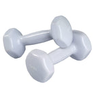 Spri Dumbbells Hand Weights Set Of 2 - 4 Lb Vinyl Coated Exercise & Fitness Dumbbell For Home Gym Equipment Workouts Strength Tr