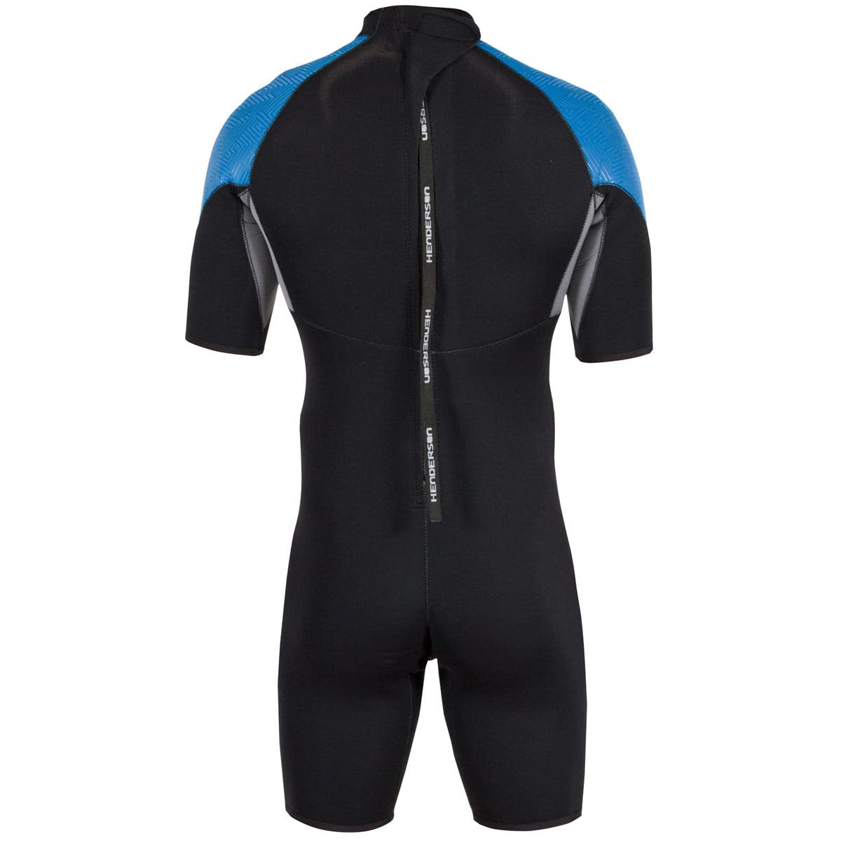 Henderson 3Mm Thermoprene Pro Mens Back Zip Shorty, Black/Blue, M