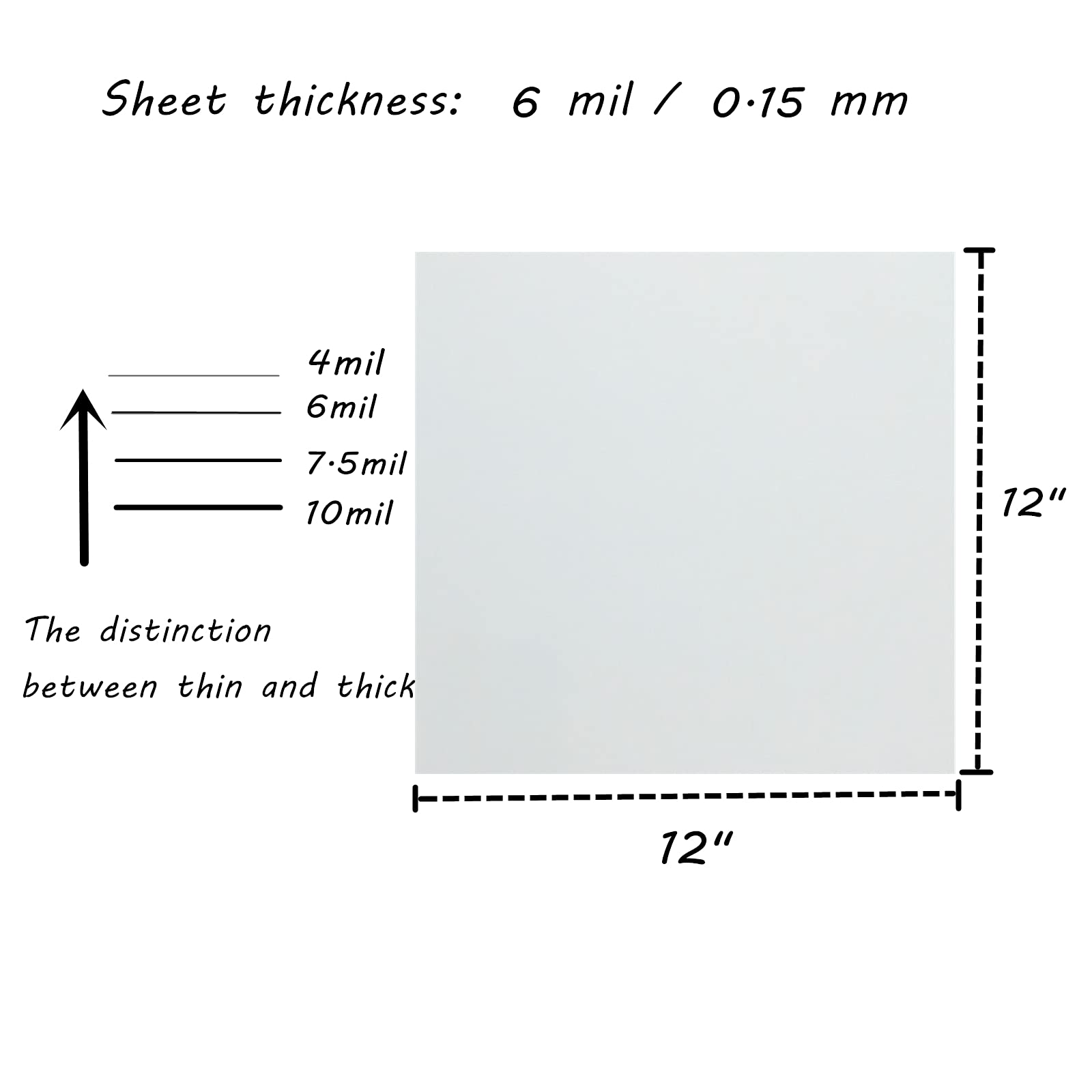 Banltre 32 Pieces 6 Mil Transparency Blank Template Material Stencils Mylar For Cutting Paper Clear Sheet 12 A 12 Inch (32-6 Mil