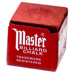 Master Billiard Fessional Billiards Chalk For Smooth, Even Coating On Cue Tippool Chalk, Pack Of 144 Cubes, Red, With Protective