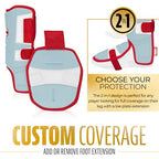 Franklin Sport Baseball + Softball Leg Guard - Prt Series Youth Shin + Foot Shield For Batting - Protective Leg + Ankle Guard Wi