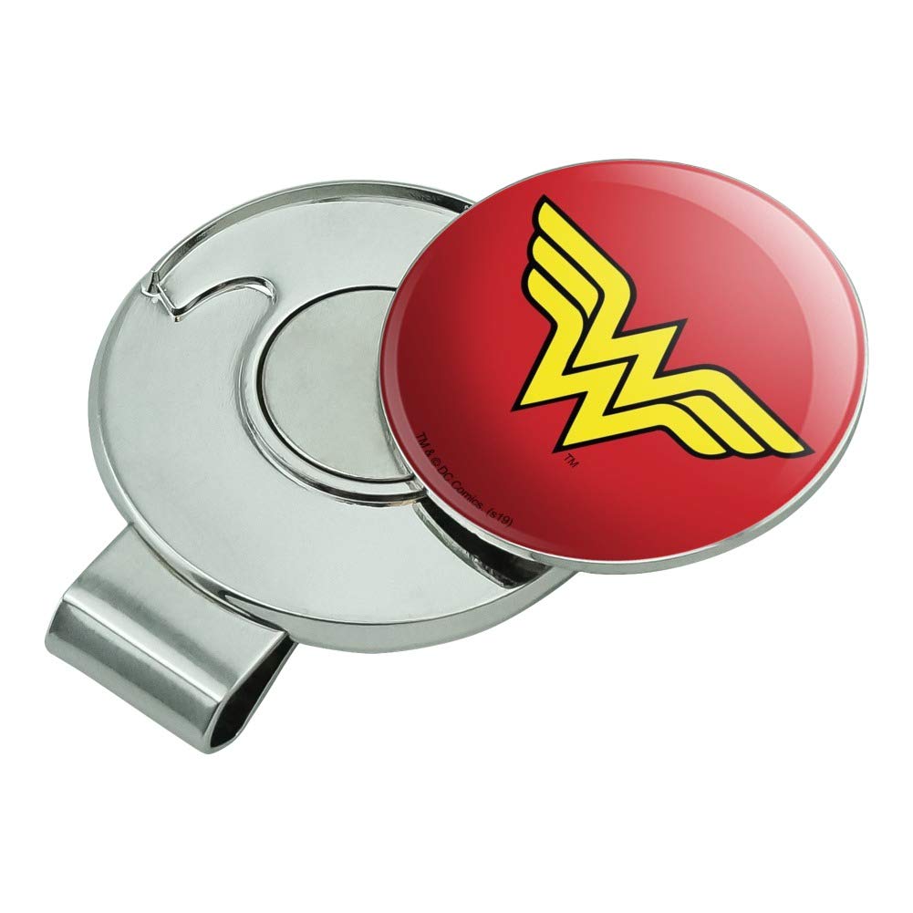 Graphics & More Wonder Woman Classic Logo Golf Hat Clip With Magnetic Ball Marker