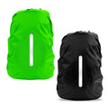 Lama 2Pcs Waterproof Rain Cover For Backpack, Reflective Rainproof Protector For Anti-Dust And Anti-Theft S 18L-25L Black Green