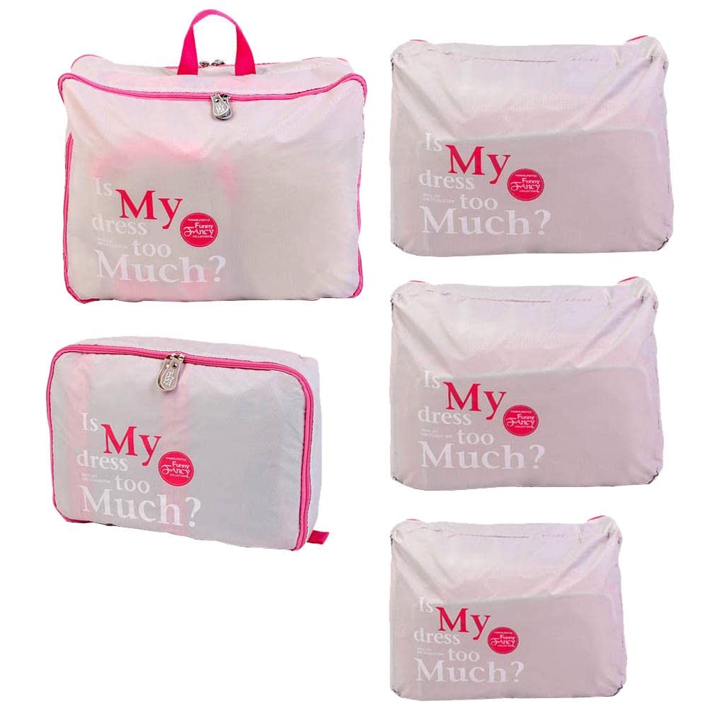 Pinakine 5 Pcs Clothes Socks Packing Cube Storage Bag Travel Luggage Organizer Grey|57002077Pnkl