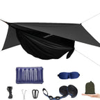 Camping Hammock With Mosquito Net And Rain Fly - Travel Hammock Bug Net - Hammock Tent For Outdoor Hiking Backpacking Travel Cam
