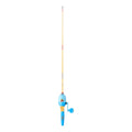 Shakespeare Wild Kratts 26    Beginner Spinning Reel And Fishing Rod Combo, 1-Piece Kids Fishing Combo, Solid Fiberglass Rod Bla