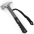 Camping Hammer Heavy Duty With Tent Stake Remover, 12.6'' Steel Tent Hammer - Rubber Covered Handle Tent Mallet With Holding Str