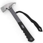 Camping Hammer Heavy Duty With Tent Stake Remover, 12.6'' Steel Tent Hammer - Rubber Covered Handle Tent Mallet With Holding Str