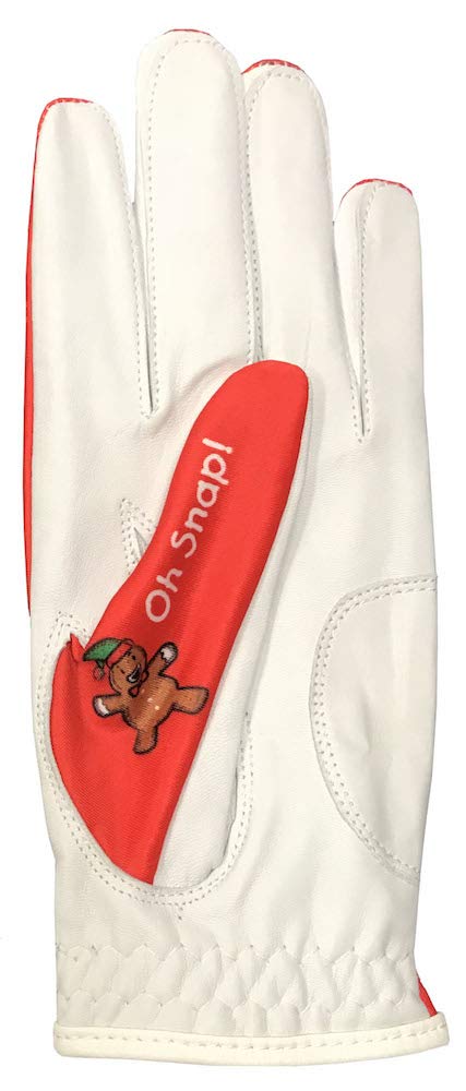 Giggle Golf Women'S Golf Glove (Medium, Worn On Right Hand, Holiday (Red))