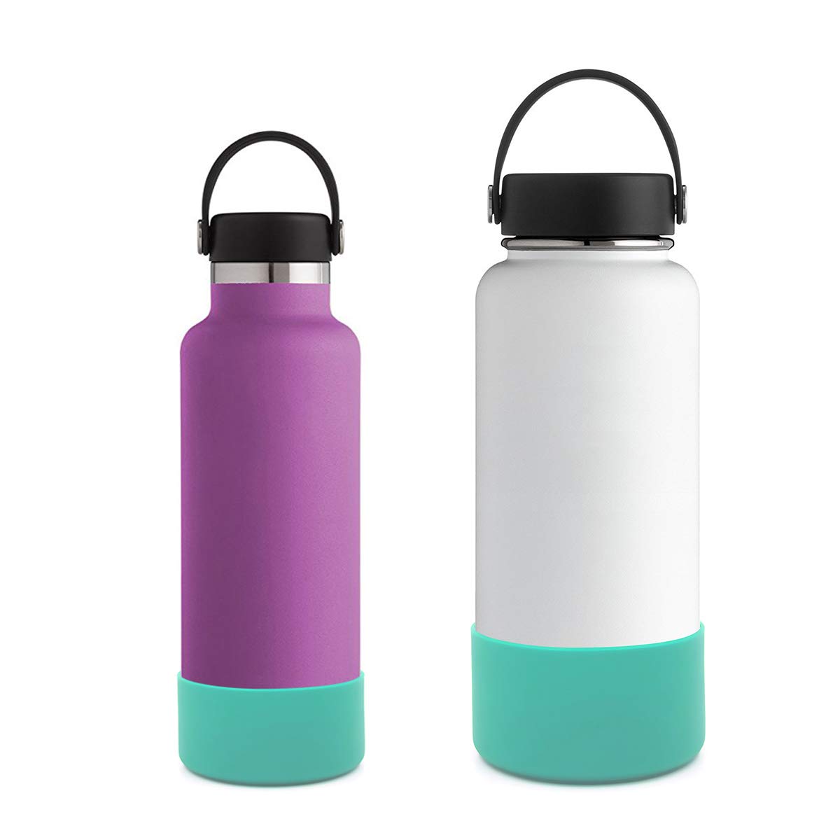 Flaskars Protective Silicone Boot For 12Oz - 40 Oz Hydro Sport Water Bottles Flask Anti-Slip Bottom Sleeve Cover (Fits 12 To 24