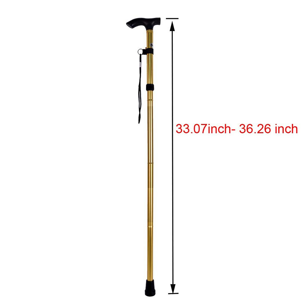 Fullgaden Upgraded Version Hiking/Trekking/Camping Stick&Pole Foldable, Portable, Adjustable Hand Walking Cane, Mountaineering C