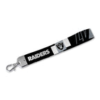 Rico Industries Nfl Football Las Vegas Raiders Standard Wrist Lanyard Key Chain, Cute Wristlet Strap Keychain Holder For Women M