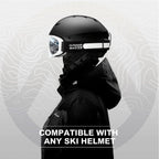 Outdoormaster Otg Ski Goggles - Over Glasses Ski/Snowboard Goggles For Men, Women & Youth - 100% Uv Protection (Stripe Frame + V
