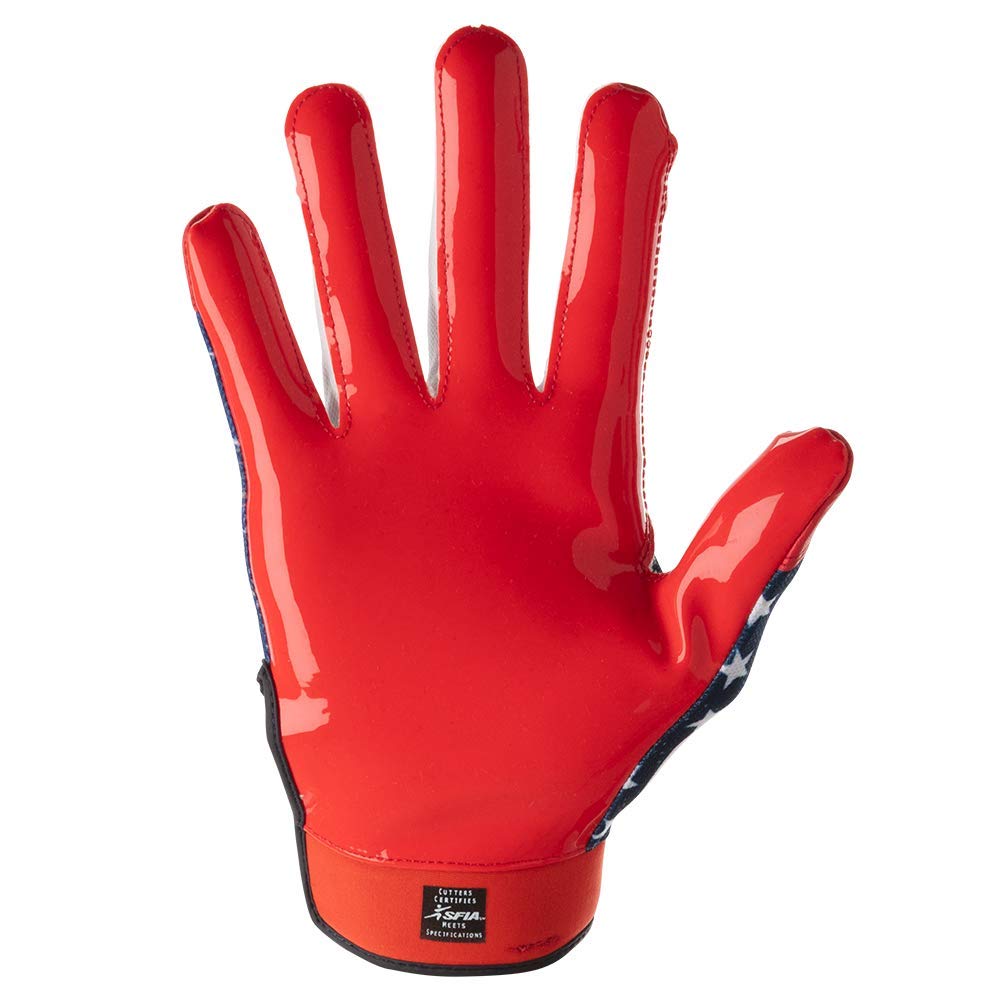 Cutters Game Day Receiver Glvs Flag Lxl