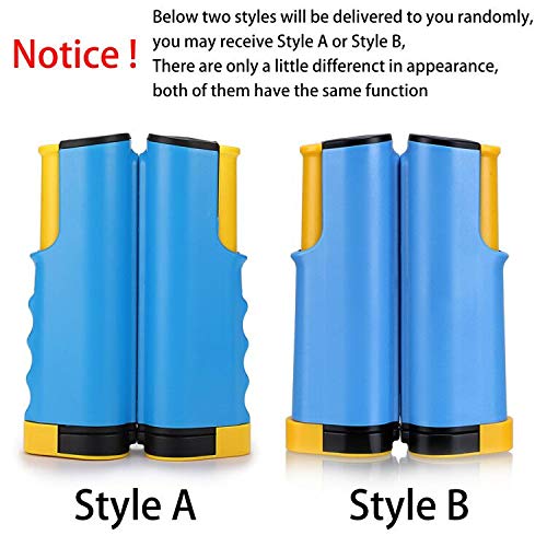 Hipiwe Retractable Table Tennis Net Replacement, Ping Pong Net And Post, 6 Feet(1.8M, Fits Tables Up To 2.0 Inch (5.0 Cm) (Blue)