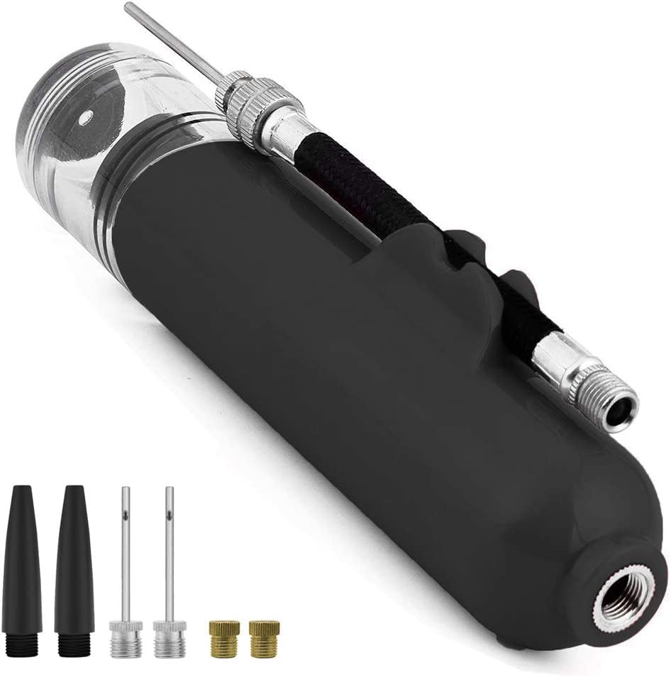 Brotou Ball Pump & Bike Pump, Inflate Air Pump With 3 Needles, 2 Nozzles And 2 Bike Tire Valve Adapter Hand Pump Kit For Soccer 