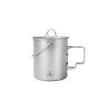 Silverant 750Ml Titanium Cup With Nail Lid Camping Pot Backpacking Mug With Foldable Handle For Outdoor Camping Hiking