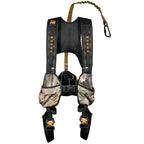 Muddy Hunting Tree Stand Safety Systems Lightweight Padded Nylon Quick-Release Crossover Harness Combo, Small/Medium
