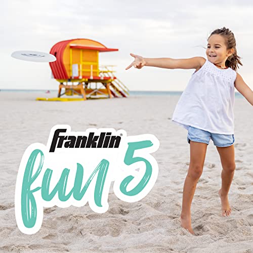 Franklin Sports Fun 5 Combo Outdoor Game Set - Backyard, Beach + Camping Games For Kids - Badminton, Volleyball, Flip Toss, Flyi