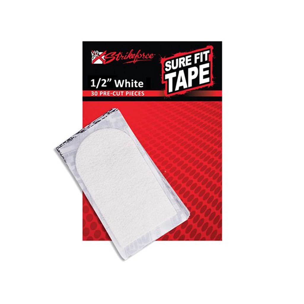Kr Strikeforce Sure Fit Tape White Pack Of 30-1/2 Inch