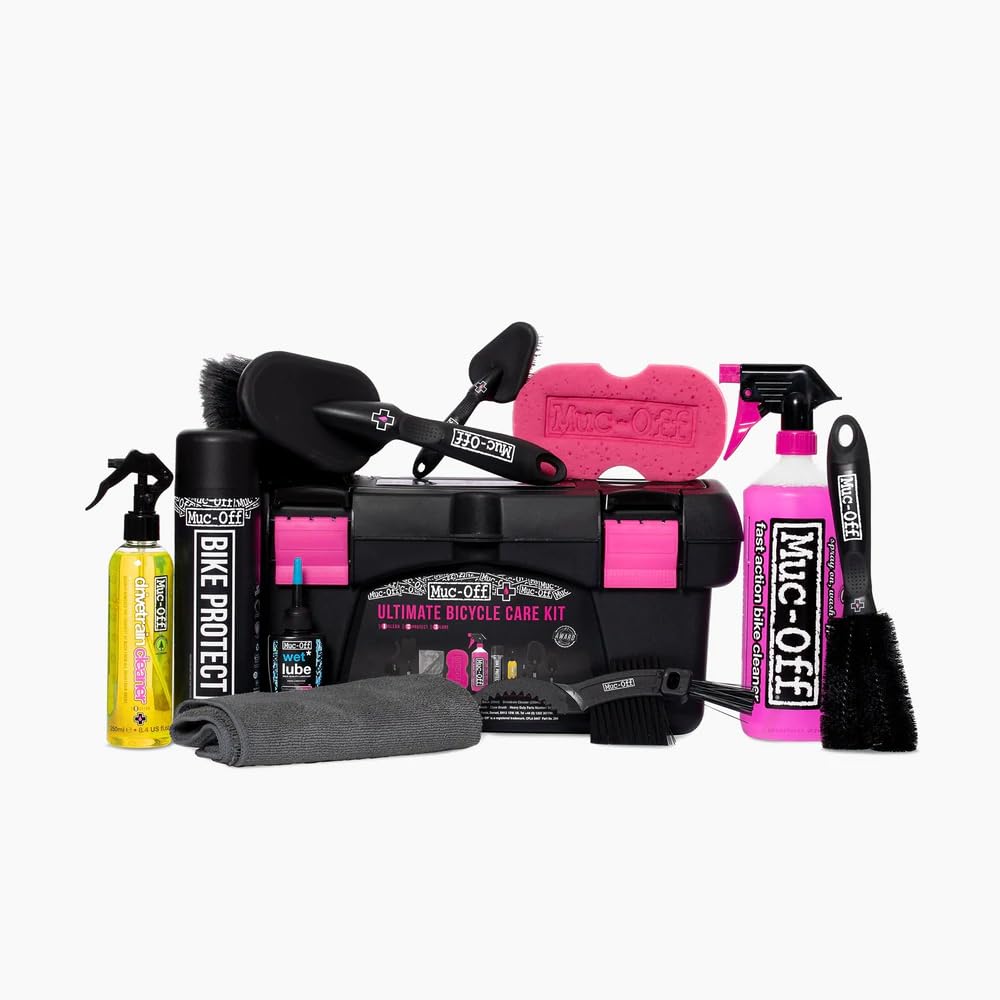 Muc Off Ultimate Bicycle Cleaning Kit - Must-Have Kit To Clean, Protect And Lube Your Bike - Includes Bike Cleaner, Bike Protect
