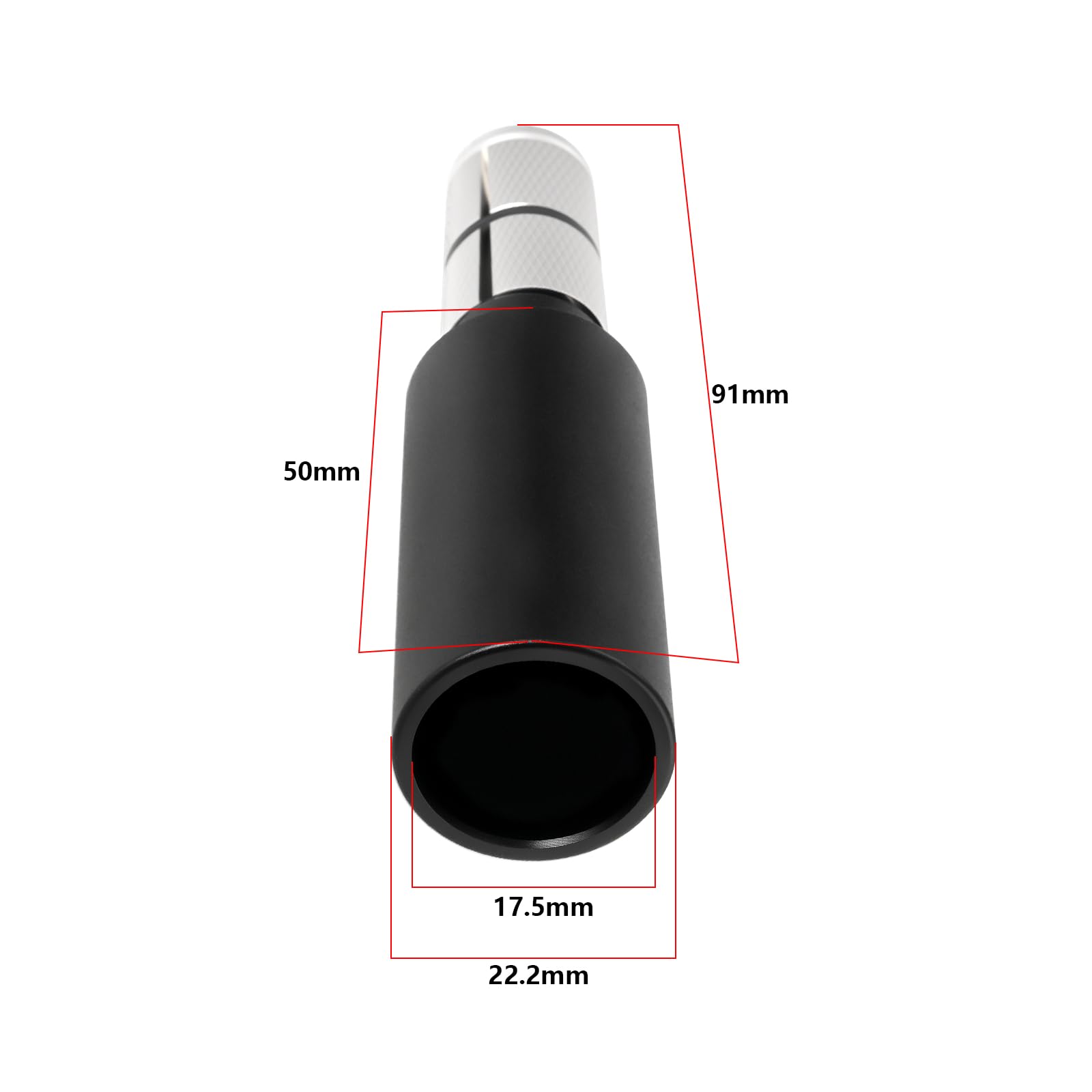 Micro Traders 1Pair Bicycle Flat Bar Extender Aluminium Alloy Mtb Bike Handlebar Bar End Extension 91X22.2Mm Bike Stem Riser 15-