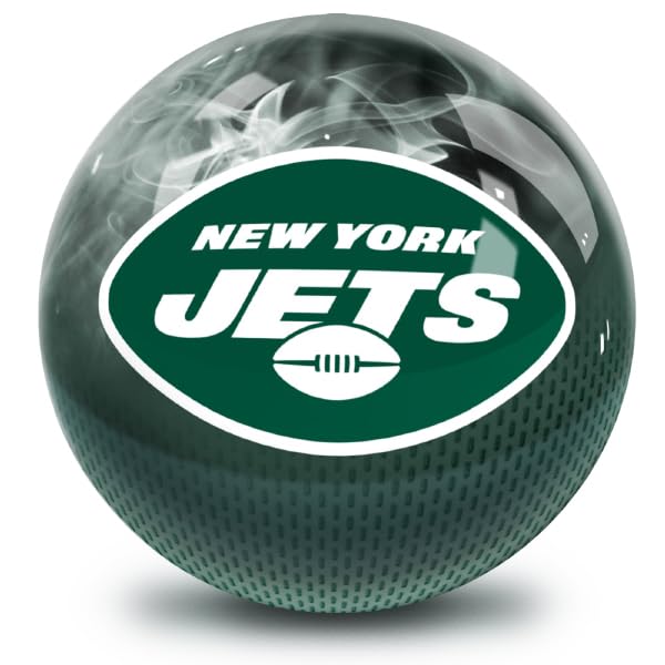 New York Jets Nfl On Fire Bowling Ball 14Lbs