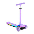 Hover-1 Chroma Folding Kick Scooter for Kids with Multicolor Wheel Lights, 3    Front Wheels, Rear Foot Brake, and 110 LB Weight