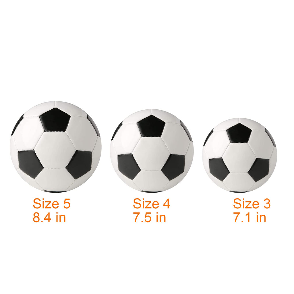 Spdtech Soccer Ball Size 3 With Pump Needle Classic White Black Thicker Pu Tight Weaved Suitable For Kids Toddler Boy Trainning