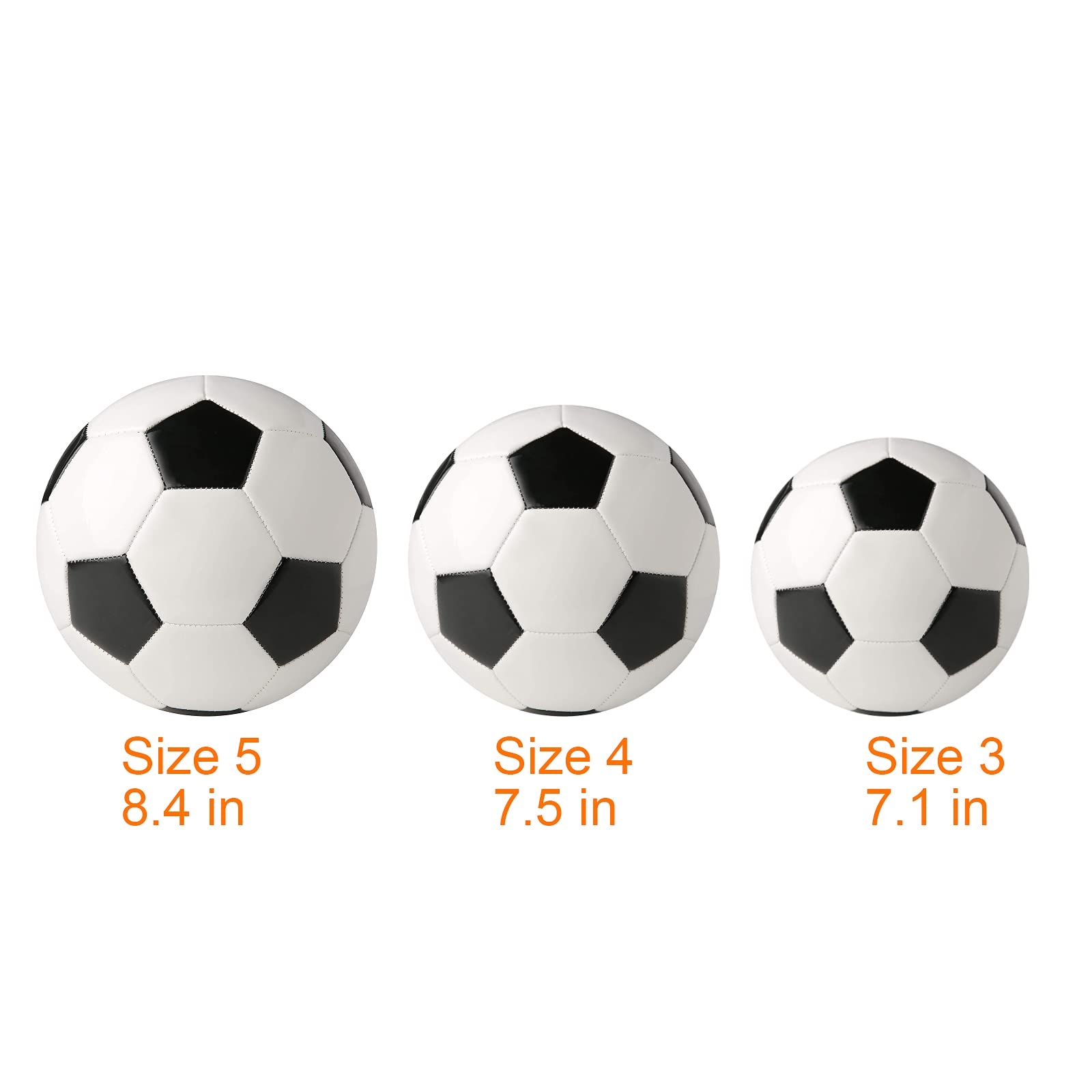 Spdtech Soccer Ball Size 3 With Pump Needle Classic White Black Thicker Pu Tight Weaved Suitable For Kids Toddler Boy Trainning